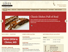 Tablet Screenshot of levisrestaurant.com